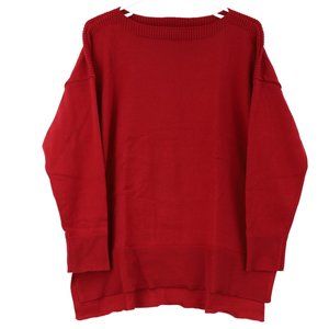 Maison Jules Boat Neck Pullover Sweater, New Red A
